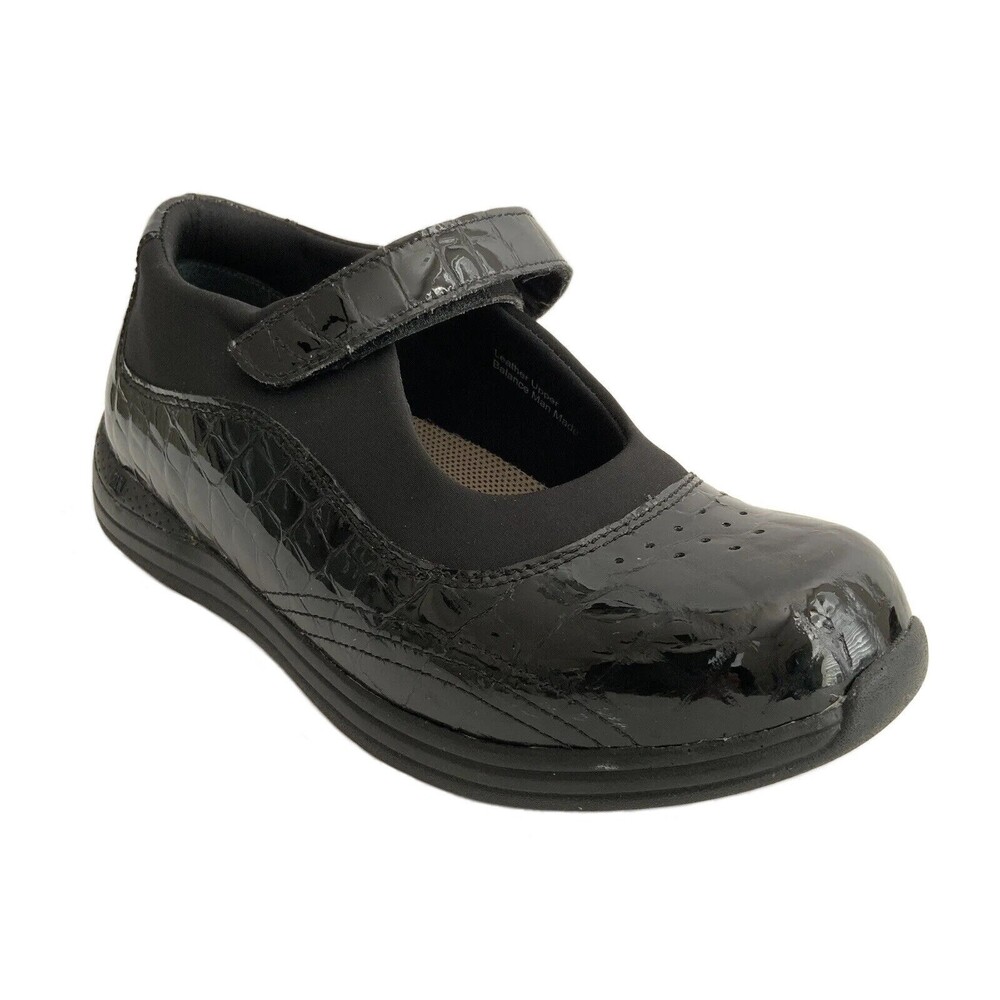 Drew Mary Jane Orthotic Patent Leather Croc Rose Shoes Black 9W